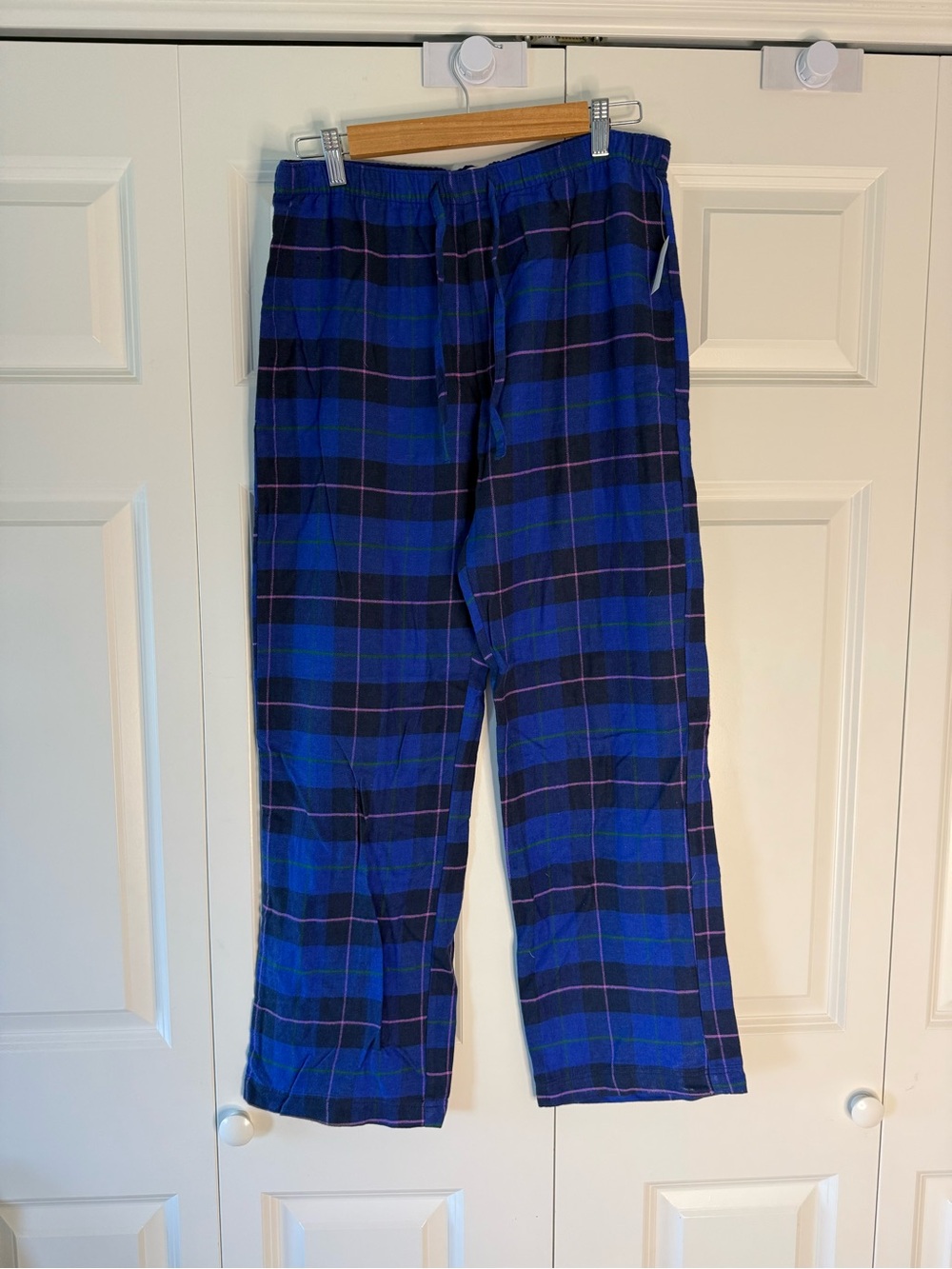 GAP Love Women’s Blue/Navy & Purple Plaid Pajama Pants. Medium New With Tags